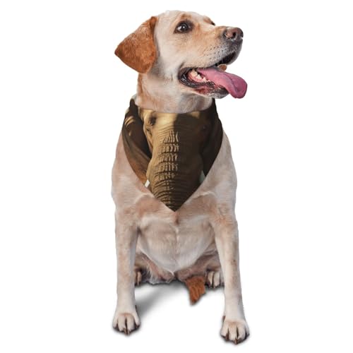 Halstuch, Motiv: ruhender Elefant, Haustier-Schal, Zubehör für kleine, mittelgroße Hunde und Katzen, Foto-Requisite, dreieckig, verstellbares Welpen-Lätzchen, waschbar, Hundehalstuch, Welpen-Halstuch von LHBWCVN