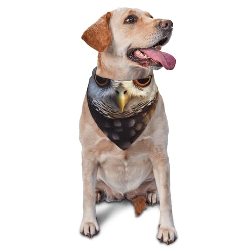 Halstuch für Hunde, niedliches Eulen-Design, Zubehör für kleine, mittelgroße Hunde und Katzen, Foto-Requisite, dreieckig, verstellbares Welpen-Lätzchen, waschbar, Hundehalstuch, Welpen-Halstuch von LHBWCVN