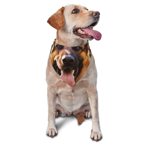 Happy German Shepherd Dog Bandana Pet Scarf Accessories for Small Medium Dogs Cats Photo Prop, Triangle Pet Bandanas Adjustable Puppy Bib Washable Dog Kerchief Puppy Neckerchief Happy German Shepherd Dog Bandana Pet Scarf Accessories for Small Medium Dogs Cats Photo Prop, Triangle Pet Bandanas Adjustable Puppy Bib Washable Dog Kerchief Puppy Neckerchief von LHBWCVN