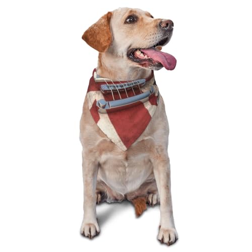 Hundehalstuch, Motiv: Gitarre, britische Flagge, Zubehör für kleine, mittelgroße Hunde und Katzen, Foto-Requisite, dreieckig, verstellbar, waschbar, Hundehalstuch, Welpen-Halstuch Hundehalstuch, Motiv: Gitarre, britische Flagge, Zubehör für kleine, mittelgroße Hunde und Katzen, Foto-Requisite, dreieckig, verstellbar, waschbar, Hundehalstuch, Welpen-Halstuch von LHBWCVN
