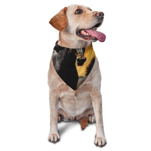 Hundehalstuch, Motiv: laufende schwarze Pferde, Haustier-Schal, Zubehör für kleine, mittelgroße Hunde und Katzen, Foto-Requisite, dreieckig, verstellbar, waschbar, Hundehalstuch, Welpen-Halstuch Hundehalstuch, Motiv: laufende schwarze Pferde, Haustier-Schal, Zubehör für kleine, mittelgroße Hunde und Katzen, Foto-Requisite, dreieckig, verstellbar, waschbar, Hundehalstuch, Welpen-Halstuch von LHBWCVN