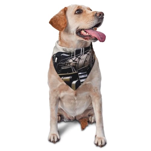 Hundehalstuch mit Dampfzug für kleine und mittelgroße Hunde und Katzen, Foto-Requisite, dreieckiges Haustierhalstuch, verstellbares Welpen-Lätzchen, waschbar, Hundehalstuch, Welpen-Halstuch Hundehalstuch mit Dampfzug für kleine und mittelgroße Hunde und Katzen, Foto-Requisite, dreieckiges Haustierhalstuch, verstellbares Welpen-Lätzchen, waschbar, Hundehalstuch, Welpen-Halstuch von LHBWCVN