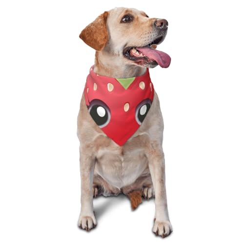 Hundehalstuch mit Erdbeermotiv, Zubehör für kleine, mittelgroße Hunde und Katzen, Foto-Requisite, dreieckig, verstellbar, waschbar, Hundehalstuch, Welpen-Halstuch Hundehalstuch mit Erdbeermotiv, Zubehör für kleine, mittelgroße Hunde und Katzen, Foto-Requisite, dreieckig, verstellbar, waschbar, Hundehalstuch, Welpen-Halstuch von LHBWCVN