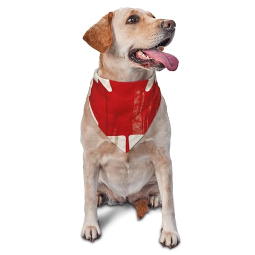 Hundehalstuch mit Kanada-Flagge, Haustier-Schal, Zubehör für kleine, mittelgroße Hunde und Katzen, Foto-Requisite, dreieckig, verstellbar, waschbar, Hundehalstuch, Welpen-Halstuch von LHBWCVN