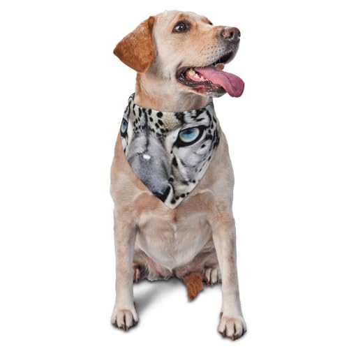 Hundehalstuch mit Schneeleopard-Motiv, Zubehör für kleine, mittelgroße Hunde und Katzen, Foto-Requisite, dreieckig, verstellbares Welpen-Lätzchen, waschbar, Hundehalstuch, Welpen-Halstuch Hundehalstuch mit Schneeleopard-Motiv, Zubehör für kleine, mittelgroße Hunde und Katzen, Foto-Requisite, dreieckig, verstellbares Welpen-Lätzchen, waschbar, Hundehalstuch, Welpen-Halstuch von LHBWCVN