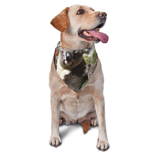 Koala Familien-Hundehalstuch, Haustier-Schal, Zubehör für kleine, mittelgroße Hunde und Katzen, Foto-Requisite, dreieckiges Haustierhalstuch, verstellbares Welpen-Lätzchen, waschbar, Hundehalstuch Koala Familien-Hundehalstuch, Haustier-Schal, Zubehör für kleine, mittelgroße Hunde und Katzen, Foto-Requisite, dreieckiges Haustierhalstuch, verstellbares Welpen-Lätzchen, waschbar, Hundehalstuch von LHBWCVN