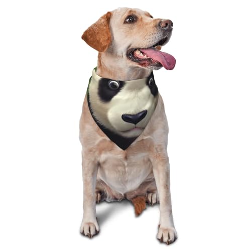 Niedliches Panda-Hunde-Halstuch, Zubehör für kleine, mittelgroße Hunde und Katzen, Foto-Requisite, dreieckiges Haustierhalstuch, verstellbares Welpen-Lätzchen, waschbar, Hundehalstuch, Welpen-Halstuch von LHBWCVN
