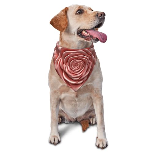 Rotgoldenes Hundehalstuch, Haustier-Schal, Zubehör für kleine, mittelgroße Hunde und Katzen, Foto-Requisite, dreieckiges Haustierhalstuch, verstellbares Welpen-Lätzchen, waschbar, Hundehalstuch von LHBWCVN