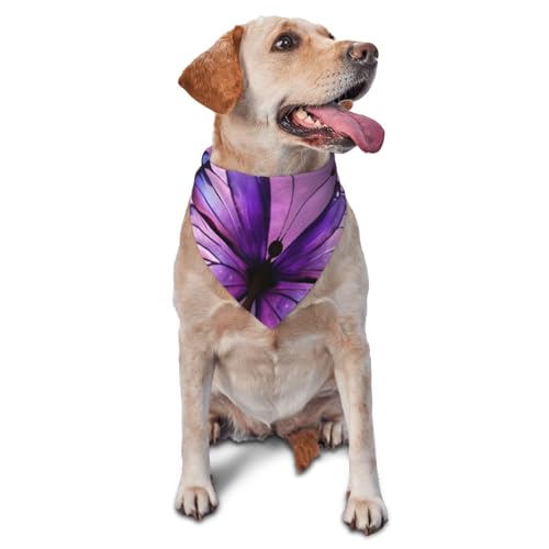 Schönes lila Schmetterlings-Hunde-Bandana, Haustier-Schal, Zubehör für kleine, mittelgroße Hunde und Katzen, Foto-Requisite, dreieckiges Haustierhalstuch, verstellbares Welpen-Lätzchen, waschbar Schönes lila Schmetterlings-Hunde-Bandana, Haustier-Schal, Zubehör für kleine, mittelgroße Hunde und Katzen, Foto-Requisite, dreieckiges Haustierhalstuch, verstellbares Welpen-Lätzchen, waschbar von LHBWCVN