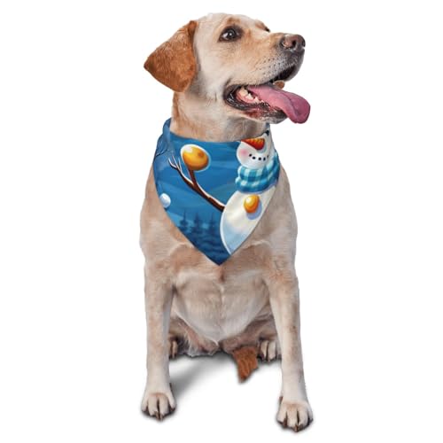 Winter-Schneemann-Hunde-Bandana, Haustier-Schal, Zubehör für kleine, mittelgroße Hunde und Katzen, Foto-Requisite, dreieckiges Haustierhalstuch, verstellbares Welpen-Lätzchen, waschbar, Hundehalstuch Winter-Schneemann-Hunde-Bandana, Haustier-Schal, Zubehör für kleine, mittelgroße Hunde und Katzen, Foto-Requisite, dreieckiges Haustierhalstuch, verstellbares Welpen-Lätzchen, waschbar, Hundehalstuch von LHBWCVN