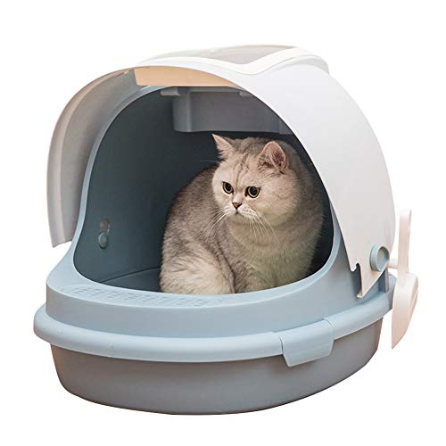 LHLYL-DP Geschlossenes Klapp-Design, Katzentoilette mit Schaufel, großer Platz, Katzentoilette, einfache Montage und Reinigung, verhindert Sandaustritt von LHLYL-DP