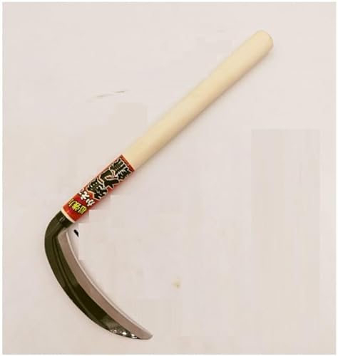 LI JIN Halbmond Sichel 180mm, Kohlenstoffstahl, 33 cm Gesamtlänge, 18 cm Klingenlänge,100g Gewicht, Ideal für Gartenarbeit und Unkrautschneiden No.2318 von LI JIN