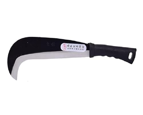 LI JIN Japanischer Unkraut Sichel Manganstahlklinge halbmondförmige Sichel,Kohlenstoffstahl 33 cm, Gesamtlänge 19 cm Klingenlänge, No.2317 von LI JIN