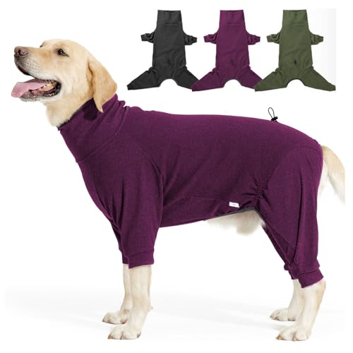 LIANZIMAU Hundepullover Fleece Kleine Mittelgroße Grosse Hunde Fleecemantel mit Beinen Fleece Wintermantel Warmer Hunde Pyjama Hunter Hundepullover von LIANZIMAU