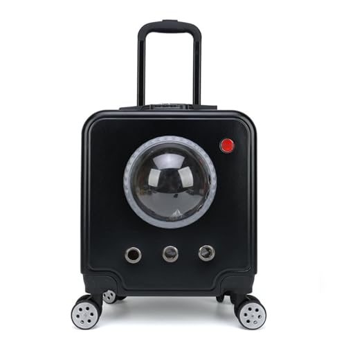 Transportbox für Haustiere auf Rädern Haustier-Trolley, atmungsaktive Katzentasche mit großem Fassungsvermögen, Universalrädern und Zahlenschloss, tragbares Haustiergepäck, atmungsaktiv und bequem, Ha von LIBANGRONG-888