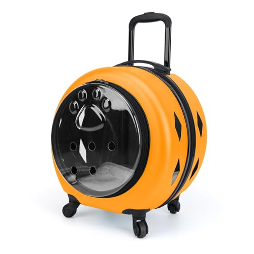Transportbox für Haustiere auf Rädern Haustier-Trolley, tragbare Reisetasche for Katzenausflüge, transparenter Kapsel-Katzenrucksack mit großer Kapazität Transportbox für Haustiere(Color:Orange-A) Transportbox für Haustiere auf Rädern Haustier-Trolley, tragbare Reisetasche for Katzenausflüge, transparenter Kapsel-Katzenrucksack mit großer Kapazität Transportbox für Haustiere(Color:Orange-A) von LIBANGRONG-888