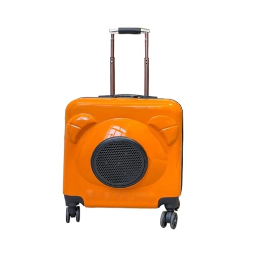 Transportbox für Haustiere auf Rädern Haustier-Trolley, tragbarer Trolley mit Rädern, Haustier-Reise-Kinderwagen, anwendbar for mittlere und kleine Haustiere Transportbox für Haustiere(Color:Orange-A) von LIBANGRONG-888