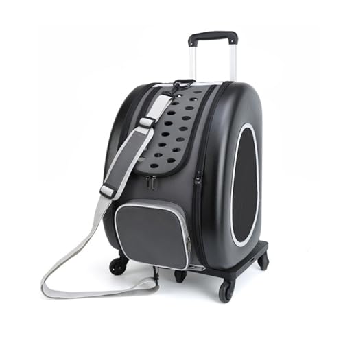 Transportbox für Haustiere auf Rädern Haustier-Trolley auf Rädern mit Tasche, Haustier-Trolley-Rucksack, tragbare Tragetasche, Haustier-Tragerucksack for Outdoor-Wanderungen Transportbox für Haustiere von LIBANGRONG-888