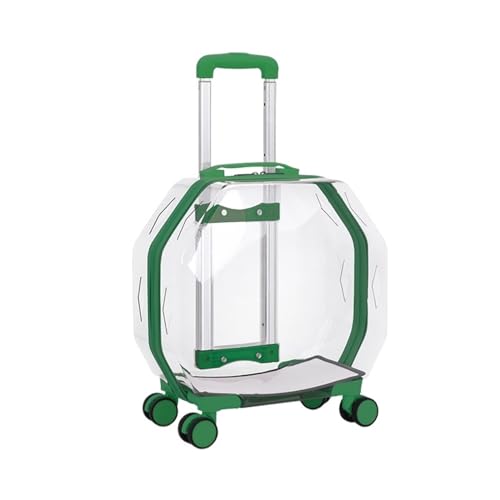 Transportbox für Haustiere auf Rädern Transparente Outdoor-Box, Haustier-Rollkoffer, tragbarer Haustier-Trolley, Haustier-Koffer, Haustier-Trolley for Spaziergänge, Reisen, Tierarztbesuche Transportbo von LIBANGRONG-888
