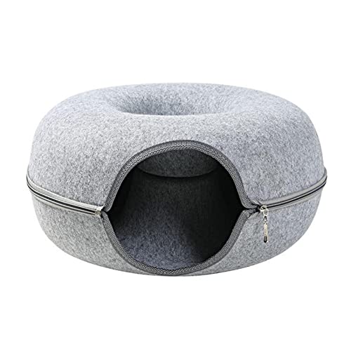 Katzentunnel Filztunnel Katzenspielzeug Katzenbett Katzennest Filz Rundes Design Abnehmbarer Donut Haustiertunnel Katzenhöhle für kleine Haustiere, Kaninchen, Kätzchen, Welpen und Hunde Katzentunnel Filztunnel Katzenspielzeug Katzenbett Katzennest Filz Rundes Design Abnehmbarer Donut Haustiertunnel Katzenhöhle für kleine Haustiere, Kaninchen, Kätzchen, Welpen und Hunde von LIBOOI