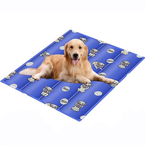 LIBRNTY Kühlmatte für Hunde und Katzen,Haustier-Kühlmatte,für Hunde Katze Haustier Eismatte Selbstkühlende,perfekt für heiße Sommertage(45x60cm),für Drinnen, Draußen und Auto (60cmX45cm) von LIBRNTY