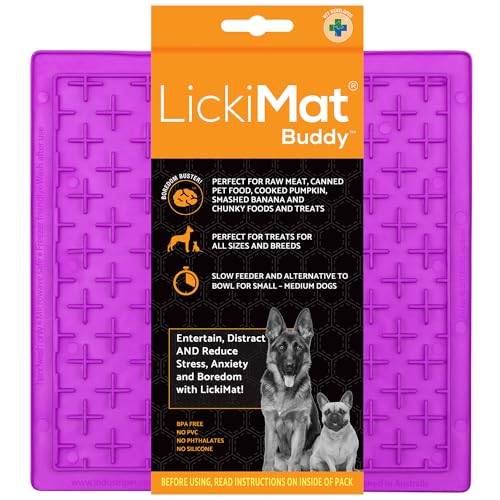 LICKIMAT Buddy - in 2 Größe und div. Farben, Farbe:lila, Größe:small - 20 x 20cm von LICKIMAT