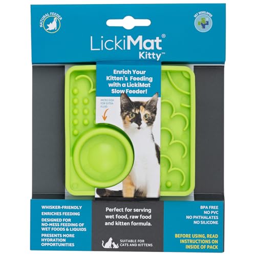 "LICKIMAT“ Kitty Futtermatte für Katzen, langsamer Futternapf für Katzen, mit Mikroschale für zusätzliche Flüssigkeitszufuhr, perfekt für Futter, Leckereien, Joghurt und Angstlinderung für K "LICKIMAT“ Kitty Futtermatte für Katzen, langsamer Futternapf für Katzen, mit Mikroschale für zusätzliche Flüssigkeitszufuhr, perfekt für Futter, Leckereien, Joghurt und Angstlinderung für K von LICKIMAT
