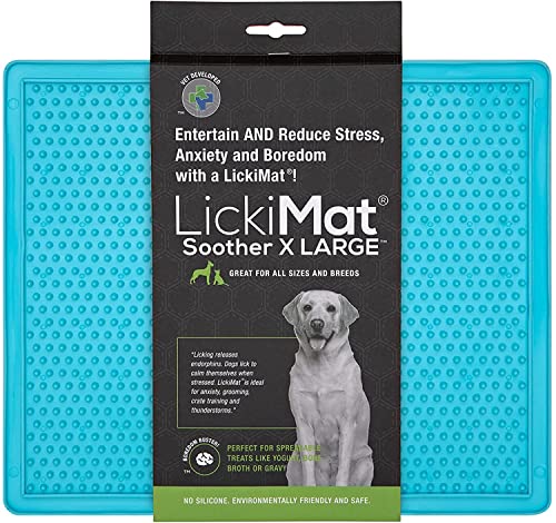 LICKIMAT Soother - Leckmatte für Hunde in 2 Größen und div. Farben, Farbe:türkis, Größe:Large - 30.5 x 25.5 von LICKIMAT