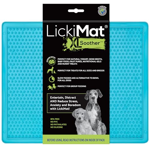 LICKIMAT Soother - Leckmatte für Hunde in 2 Größen und div. Farben, Farbe:türkis, Größe:Large - 30.5 x 25.5 LICKIMAT Soother - Leckmatte für Hunde in 2 Größen und div. Farben, Farbe:türkis, Größe:Large - 30.5 x 25.5 von LICKIMAT