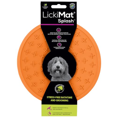 LICKIMAT Splash - ø 15 cm in div. Farben, Farbe:orange von LICKIMAT