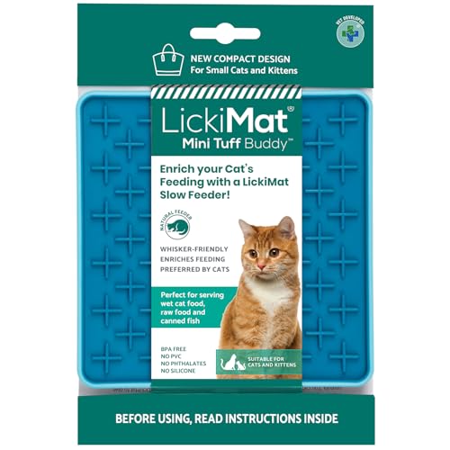 LickiMat Buddy Mini Leckmatte für Katzen Tuff Cat türkis 15 x 15 cm, Farbe:türkis LickiMat Buddy Mini Leckmatte für Katzen Tuff Cat türkis 15 x 15 cm, Farbe:türkis von LICKIMAT