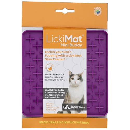 LickiMat Cat Mini Classic – Moderne Fütterung für die ganze Katzenfamilie, langsames Füttern, reduziert Angstzustände, bereichert das Essenserlebnis von LICKIMAT