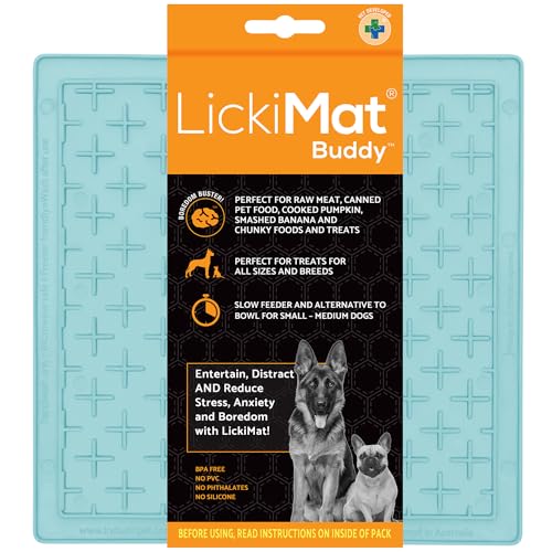 LickiMat Classic Pastel Colours Buddy Hunde-Futtermatte für Langeweile & Angstlinderung ideal für Futter, Joghurt oder Erdnussbutter Leckmatten Lustige Alternative zu Slow Feeder Bowl Mint LickiMat Classic Pastel Colours Buddy Hunde-Futtermatte für Langeweile & Angstlinderung ideal für Futter, Joghurt oder Erdnussbutter Leckmatten Lustige Alternative zu Slow Feeder Bowl Mint von LICKIMAT