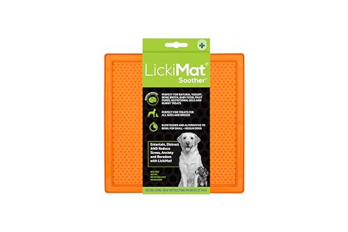 LickiMat Classic Soother, Slow Feeder for Dogs, Boredom and Anxiety Reducer; Perfect for Food, Treats, Yogurt, or Peanut Butter. Fun Alternative to a Slow Feed Dog Bowl, Green von LICKIMAT