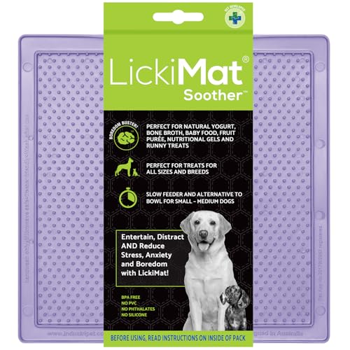 LickiMat Klassischer Schnuller, Hunde-Futtermatte für Langeweile und Angstlinderung, ideal für Lebensmittel, Leckereien, Joghurt oder Erdnussbutter, Leckmatten, lustige Alternative zu einem Slow von LICKIMAT