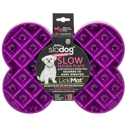 LickiMat Kleiner Slodog geeignet für Nassfutter, Rohfutter, Trockenfutter und Leckerlis Perfekter Spaß-Futterspender für kleine und mittelgroße Hunde Kein Schluck und keine Frustration, Lila LickiMat Kleiner Slodog geeignet für Nassfutter, Rohfutter, Trockenfutter und Leckerlis Perfekter Spaß-Futterspender für kleine und mittelgroße Hunde Kein Schluck und keine Frustration, Lila von LICKIMAT