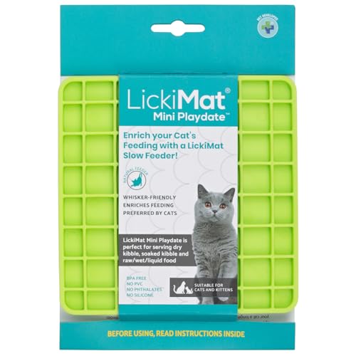 LickiMat Mini Classic Playdate Katzenfuttermatte, langsamer Futternapf für Langeweile und Angstlinderung für Katzen, perfekt für Futter, Leckereien, Joghurt und Erdnussbutter, lustige Alternative zu LickiMat Mini Classic Playdate Katzenfuttermatte, langsamer Futternapf für Langeweile und Angstlinderung für Katzen, perfekt für Futter, Leckereien, Joghurt und Erdnussbutter, lustige Alternative zu von LICKIMAT