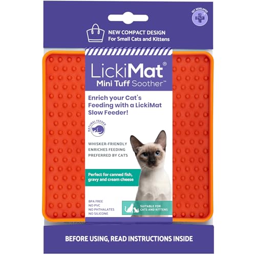 LickiMat Soother Leckmatte für Katzen Mini Tuff Cat orange 15 x 15 cm, Farbe:orange LickiMat Soother Leckmatte für Katzen Mini Tuff Cat orange 15 x 15 cm, Farbe:orange von LICKIMAT