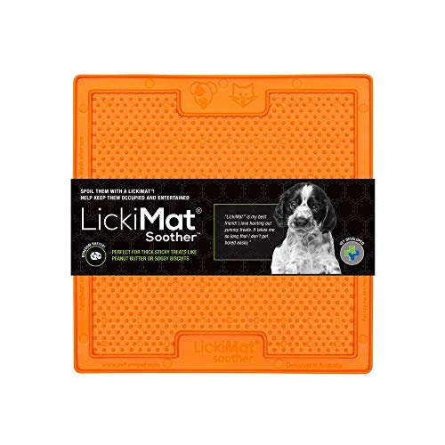 LickiMat Classic Soother Orange Hundefuttermatte von LICKIMAT