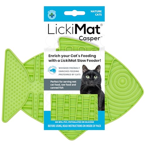LickiMat Casper Katzen-Leckmatte in Fischform, langsamer Futterspender, Langeweile, Angstlinderung, perfekt für Futter, Leckereien, Joghurt oder Erdnussbutter, lustige Alternative zu einem langsamen LickiMat Casper Katzen-Leckmatte in Fischform, langsamer Futterspender, Langeweile, Angstlinderung, perfekt für Futter, Leckereien, Joghurt oder Erdnussbutter, lustige Alternative zu einem langsamen von LICKIMAT