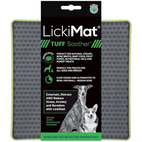 LICKIMAT Soother Tuff Dog Green, 1 Count (Pack of 1) von LICKIMAT