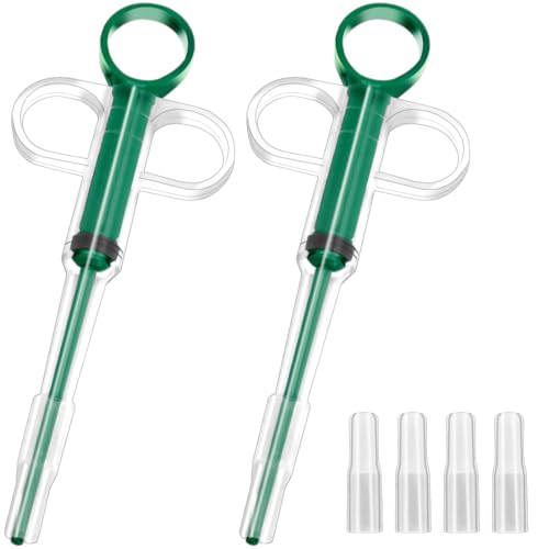 LICQIC Haustier-Pillenauswerfer, Pillenwerfer, Haustier-Pillendosierer für Katzen und Hunde, kleine Tiere, medizinische Fütterung (2 Stück, grün) von LICQIC