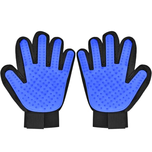 LICQIC Pet Dog Cat Grooming Glove Pet Hair Remover Mitt Pet Grooming Mitt for Dog Cat Rabbit Hors with Long Short Fur (1 Pair) von LICQIC