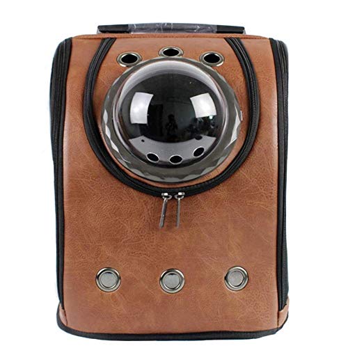 Haustier-Tragerucksack – leichte, atmungsaktive Reisetasche for Katzen und Hunde, tragbarer Haustier-Rucksack for Wandern und Spazierengehen im Freien(Bruin) von LIEWEI Boutique Shop UK