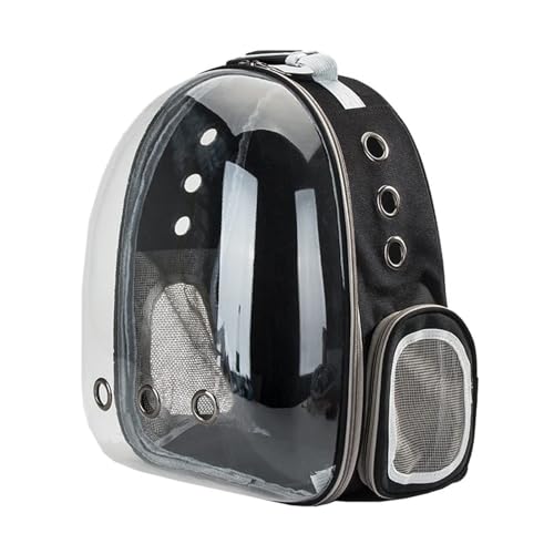 Rucksack-Tragetasche mit Luftpolsterfolie – transparente Raumkapsel-Haustiertragetasche for Hunde, Katzen for Reisen im Freien(Svart) von LIEWEI Boutique Shop UK