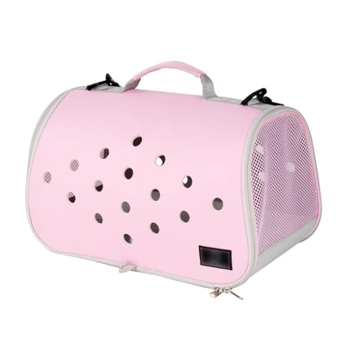 Transportbox for Katzen und Hunde, 15,7 x 9,1 x 9,1 Zoll, zusammenklappbare Reisetasche for Flugzeug, Auto, Zug(Rose) von LIEWEI Boutique Shop UK