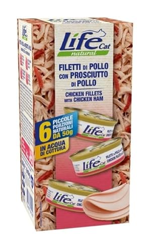 LIFE CAT MULTIBOX POLLO CON PROSCIUTTO DI POLLO. 6X50GR von LIFE