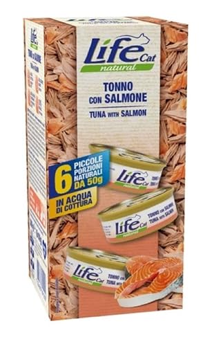 LIFE CAT MULTIBOX TONNO CON SALMONE. 6X50GR von LIFE