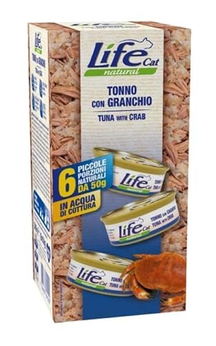 LIFE CAT MULTIBOX TONNO E GRANCHIO. 6X50GR von LIFE