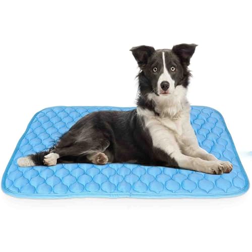 LIFECOSM Dog Cooling Mat,Non-Slip Reusable Self Cooling Mat for Dogs Cats,Resistant Pet Cool Mats Washable Cool Pads for Summer (L) von LIFECOSM